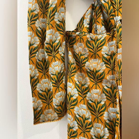 Agua By Agua Bendita Cuarzo Maxi Dress M Long Sleeve Luxury Resort - Picture 7 of 13